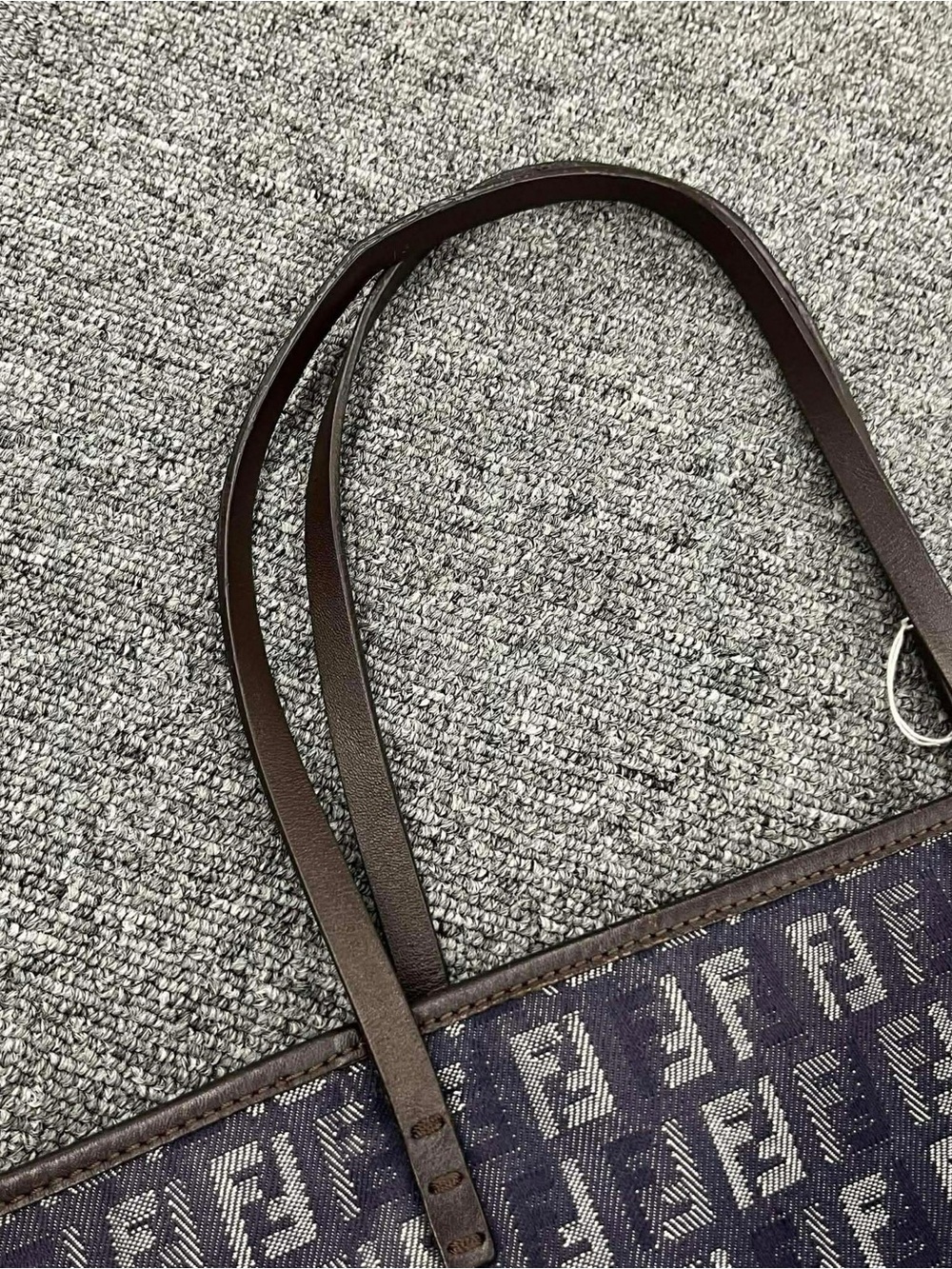 Fendi Navy Monogram Tote - Picture 2 of 9